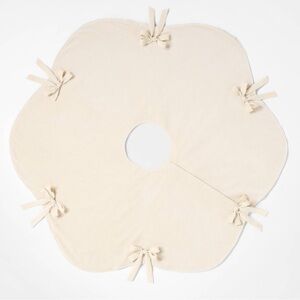 Velvet Bow Christmas Tree Skirt Cream - Threshold™ designed with Studio McGee